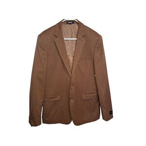 Lot of 2 Express Mens Extra Slim Suits 40R Jackets w/ Matching Pants Green/Brown